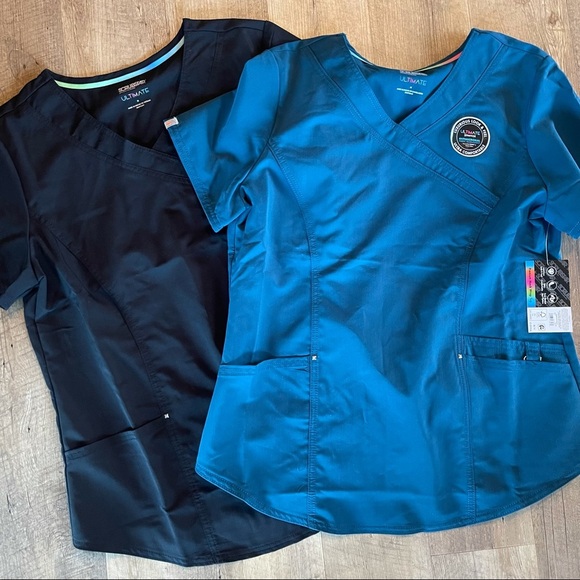 NWT Bundle X2 Womens Scrubstar Scrub Top Ultimate Collection - Picture 1 of 11